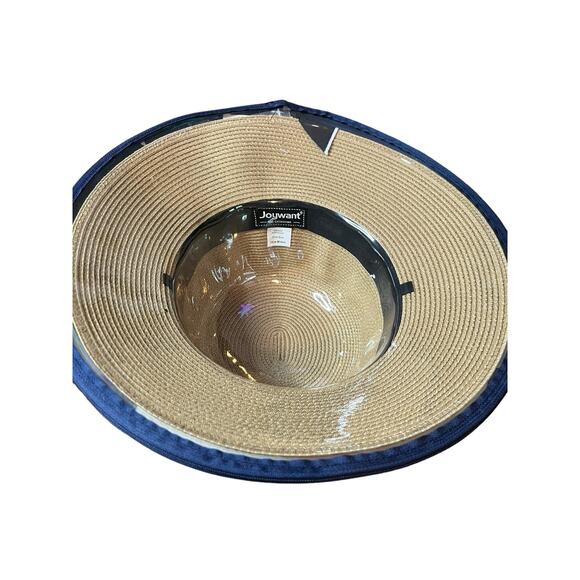Joywant Women’s Straw Hat with Black/White Ribbon. Comes with case. - Picture 6 of 11